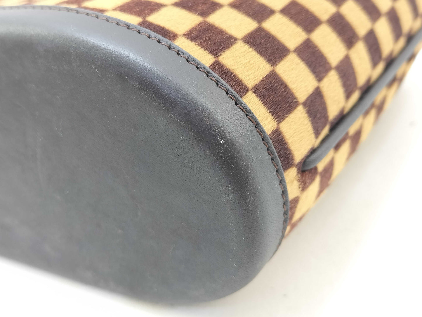 LOUIS VUITTON Damier Sauvage Impala Handbag Brown Porcelain Leather Handbag