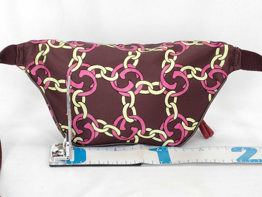 GUCCI & The North Face collaboration all-over print burgundy body waist shoulder bag