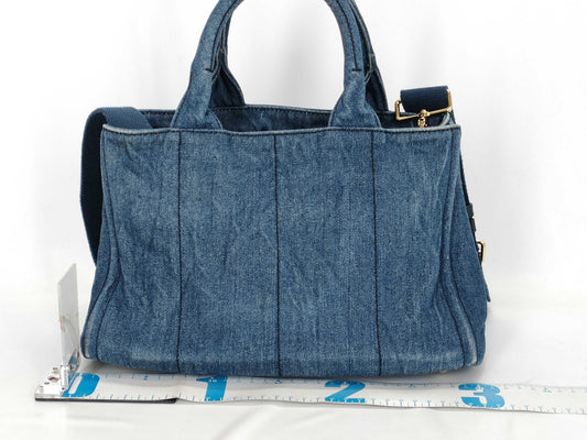 PRADA Prada 2-Way Canapa Denim Handbag