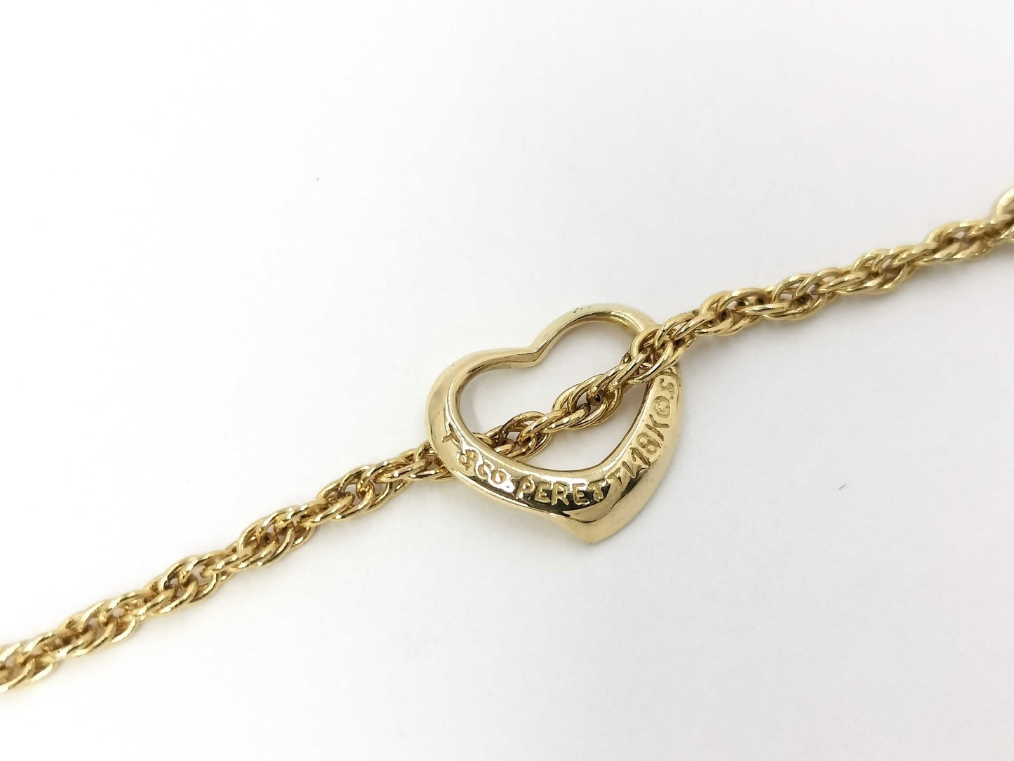 Tiffany & Co. Tiffany Necklace Open Heart Mini Elsa Peretti 18K Necklace