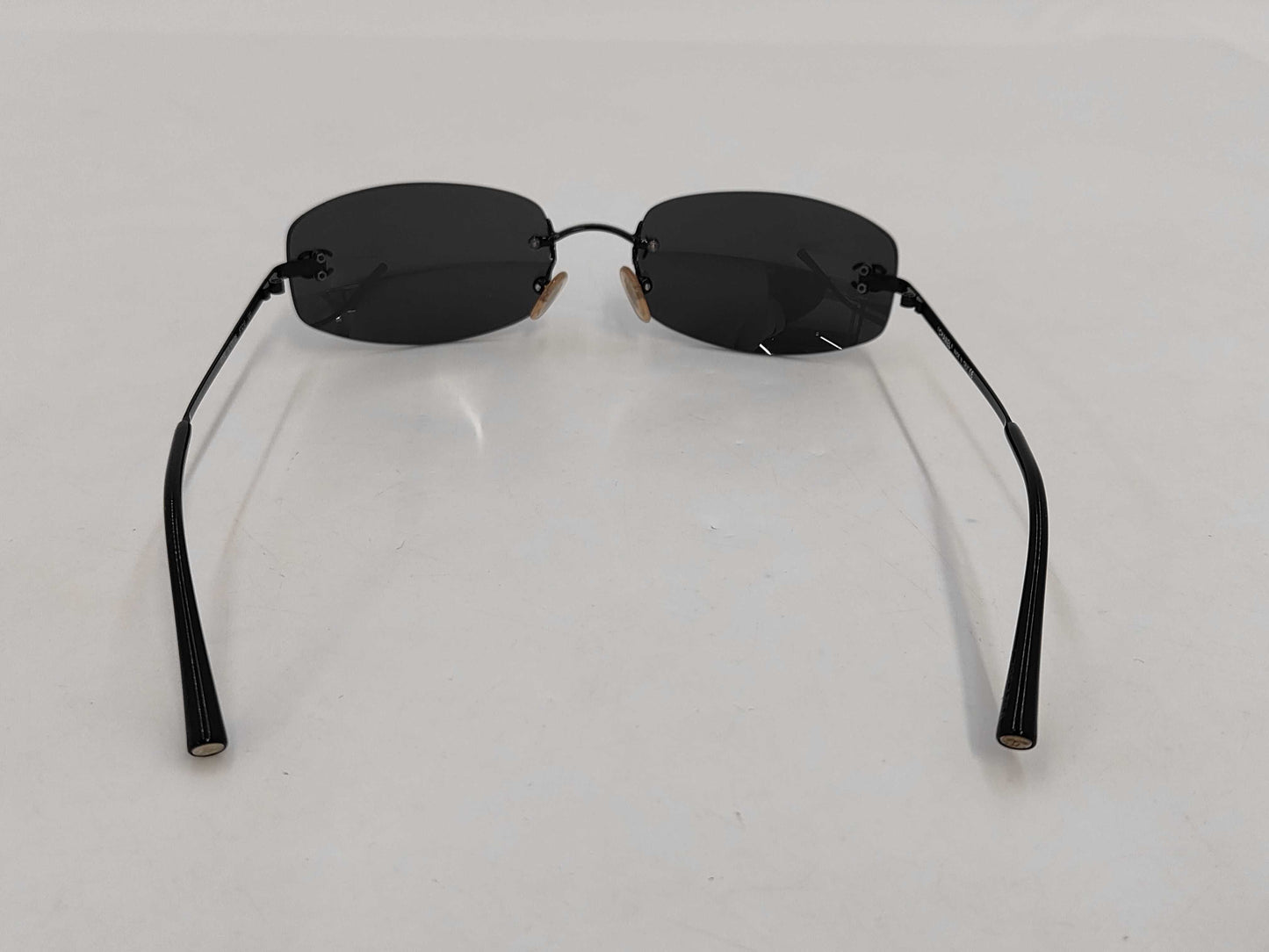 CHANEL Coco Mark Rimless Sunglasses Black Sunglasses/Eyewear