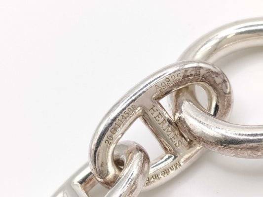 HERMES Chaine d'Ancre TGM 11 links 101.6g 20 stamps Ag925 bracelet/bangle