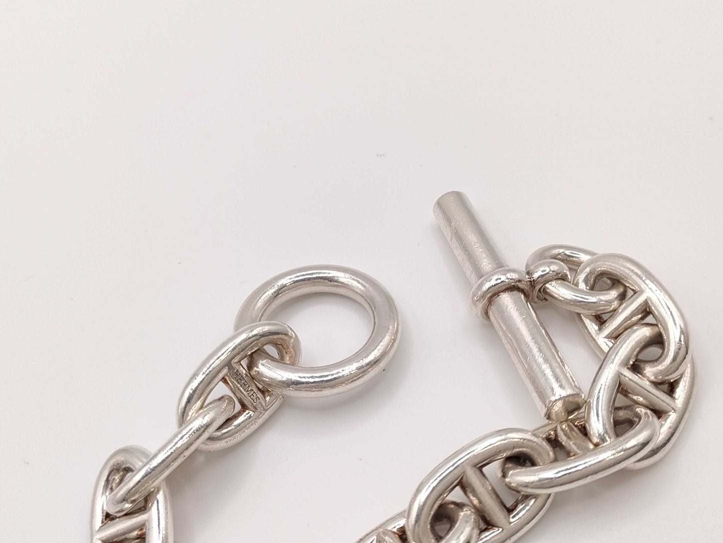 HERMES Chaine d'Ancre TGM 11 links 106.1g 21 stamps Ag925 bracelet/bangle