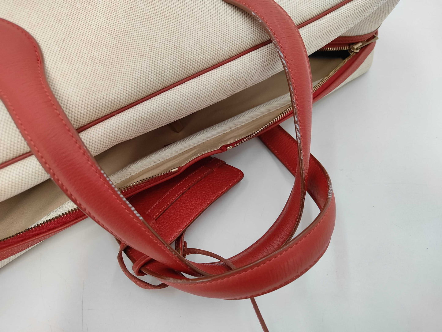 HERMES Victoria 50 Toile H Taurillon Boston Bag with Key Padlock and Cloche