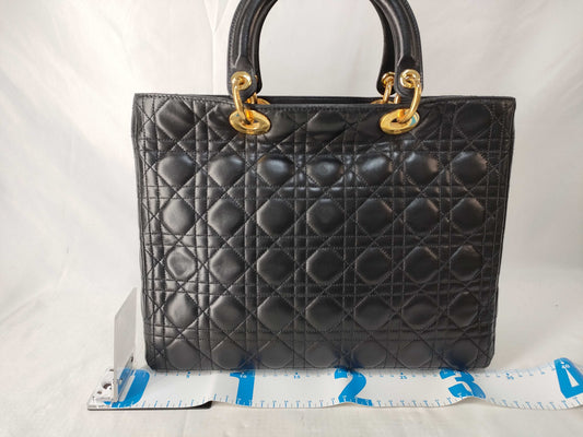 Dior Lady Dior Black Handbag with ST