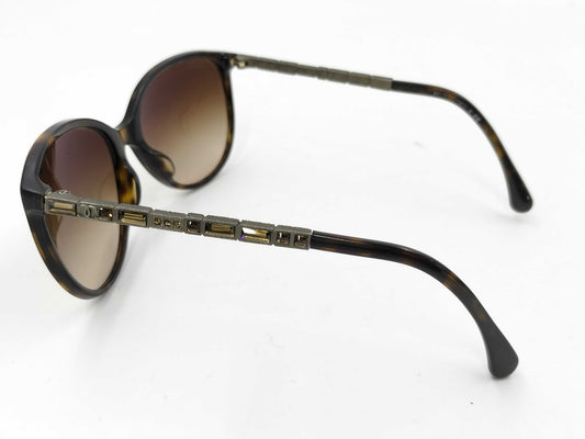 CHANEL Chanel Coco Mark Sunglasses Tortoiseshell Stone Sunglasses/Eyeglasses