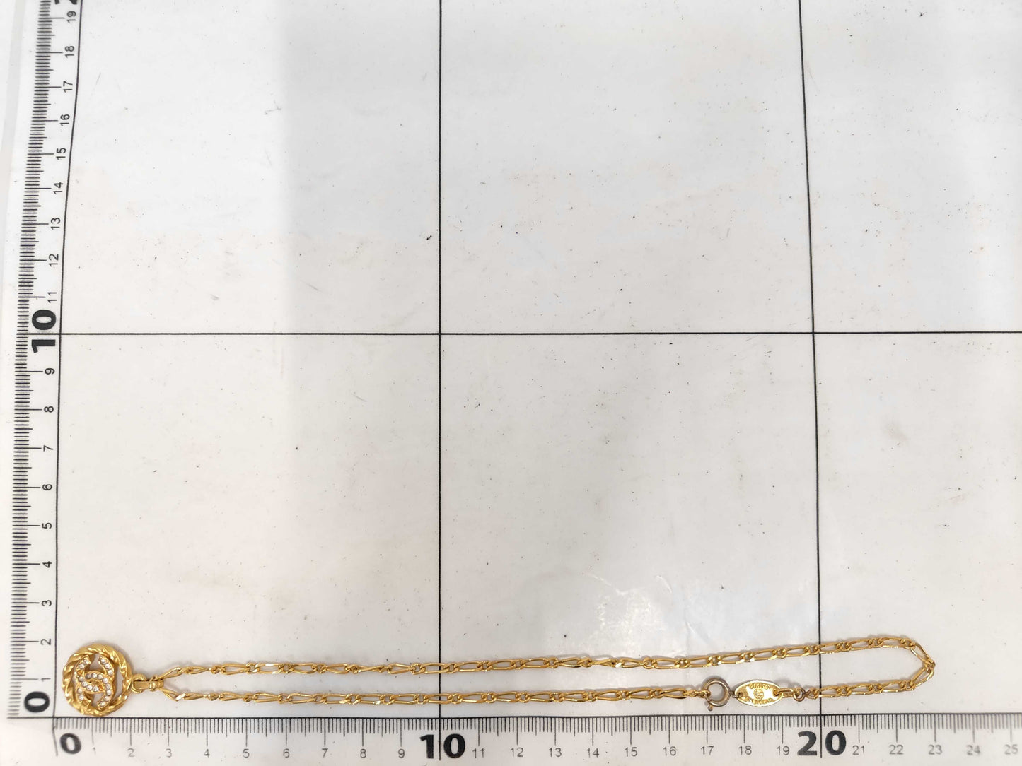 CHANEL CHANEL Rhinestone Necklace Coco Mark 1982 Necklace