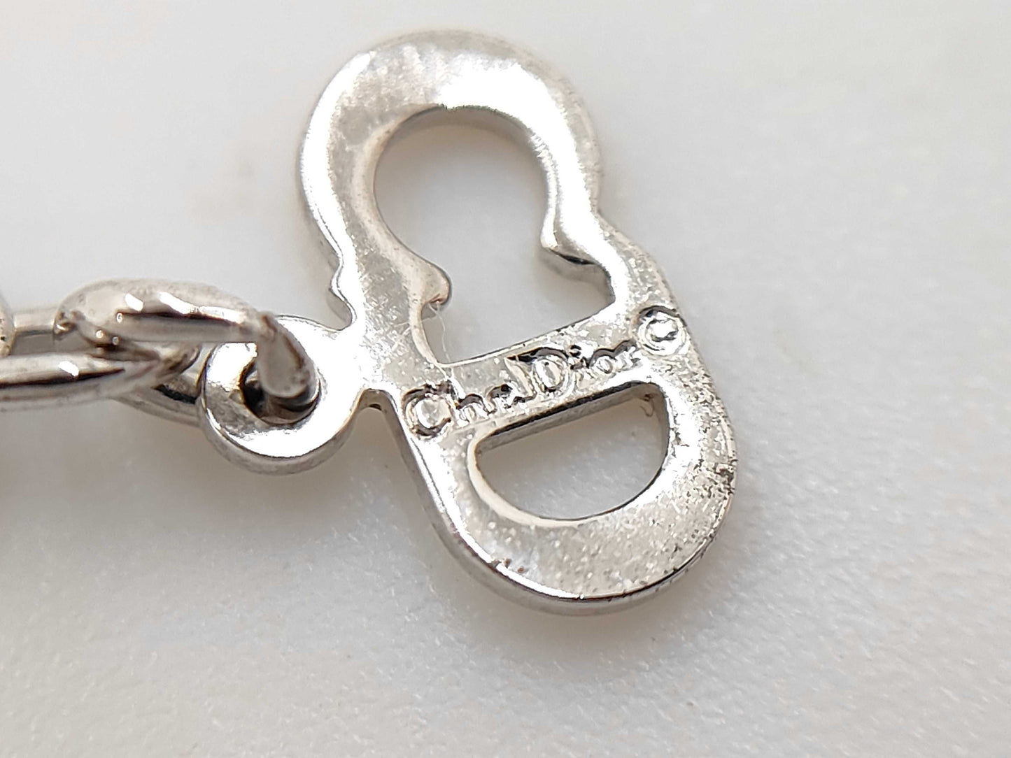 Dior Christian Dior Silver CD Logo Necklace