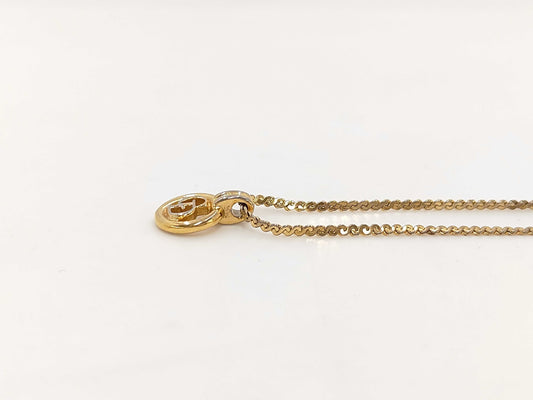 Dior Christian Dior Gold CD Logo Necklace