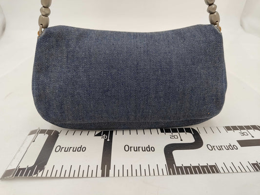 Dior Christian Dior Marispearl One-Shoulder Denim Leather MA-1909 Shoulder Bag