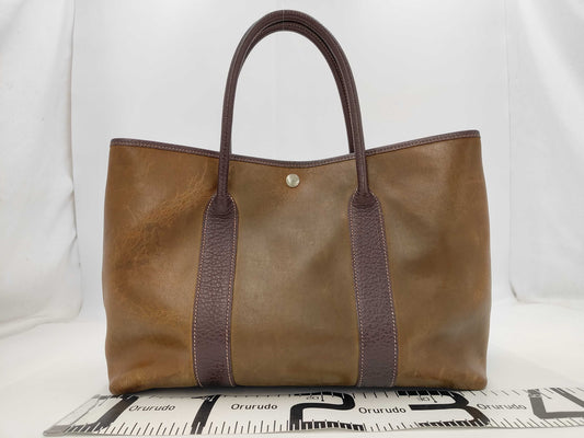HERMES Garden Party PM 36 Amazonia Brown Handbag