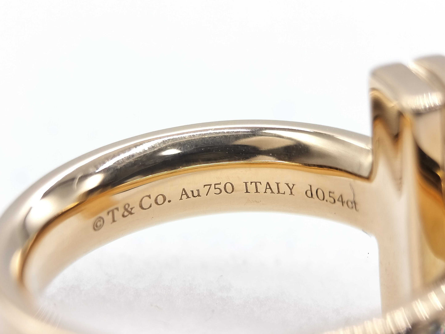 Tiffany & Co. T-One D0.54ct PG Au750 10.0g Ring