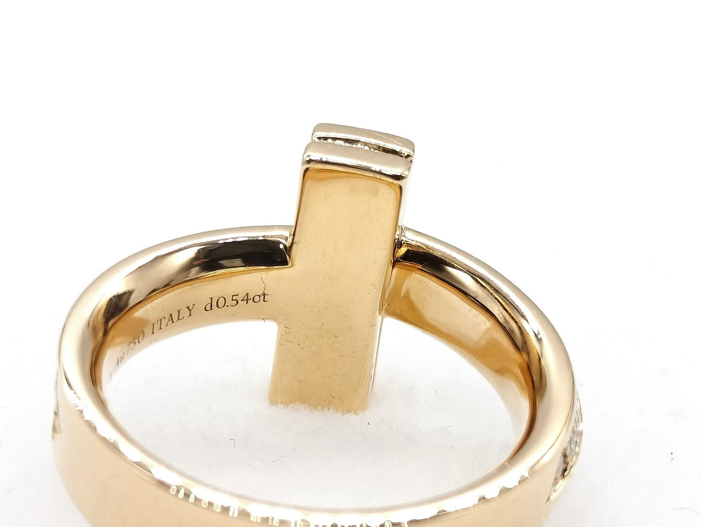 Tiffany & Co. T-One D0.54ct PG Au750 10.0g Ring