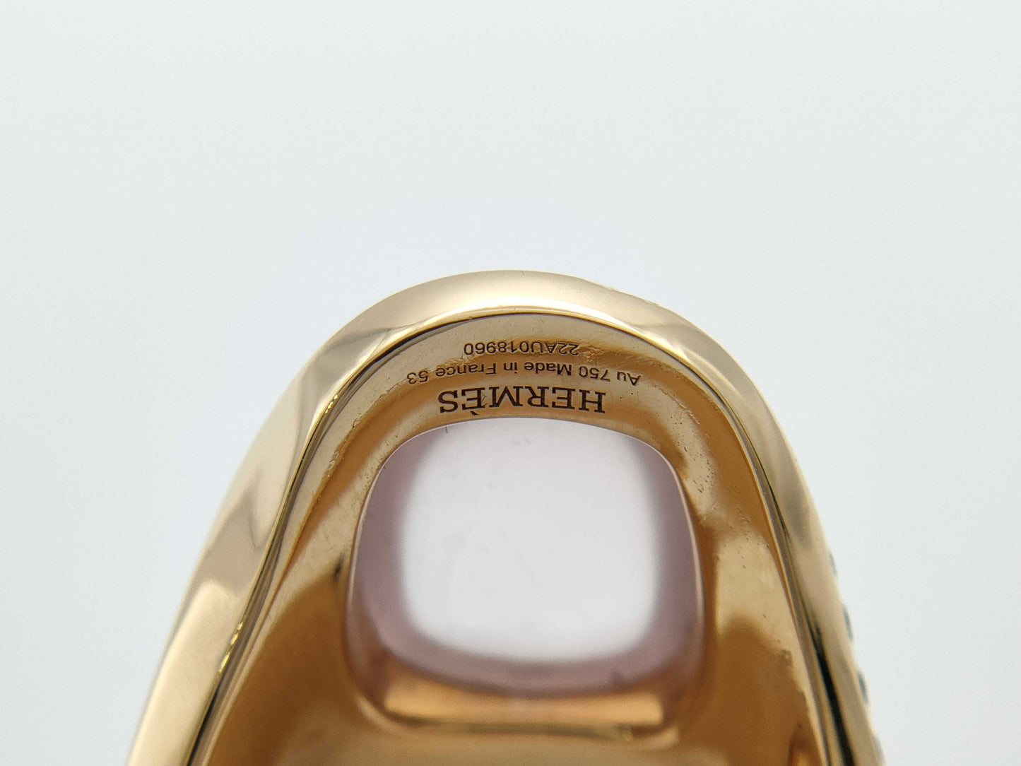 HERMES Pierre Hardy Quartz Diamond #53 RG Au750 17.7g Ring