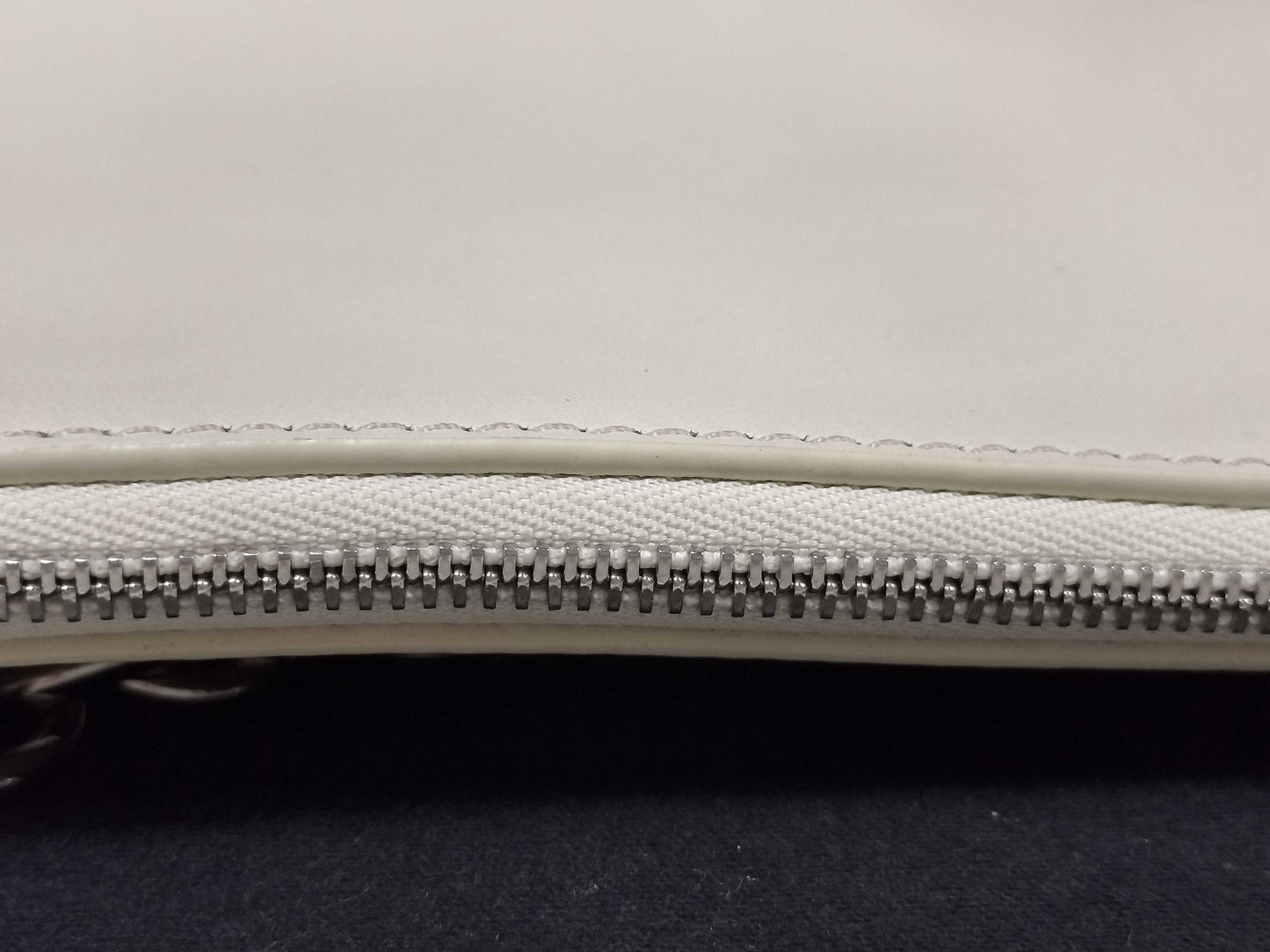 FURLA Leather Chain Shoulder 2-Way White Handbag