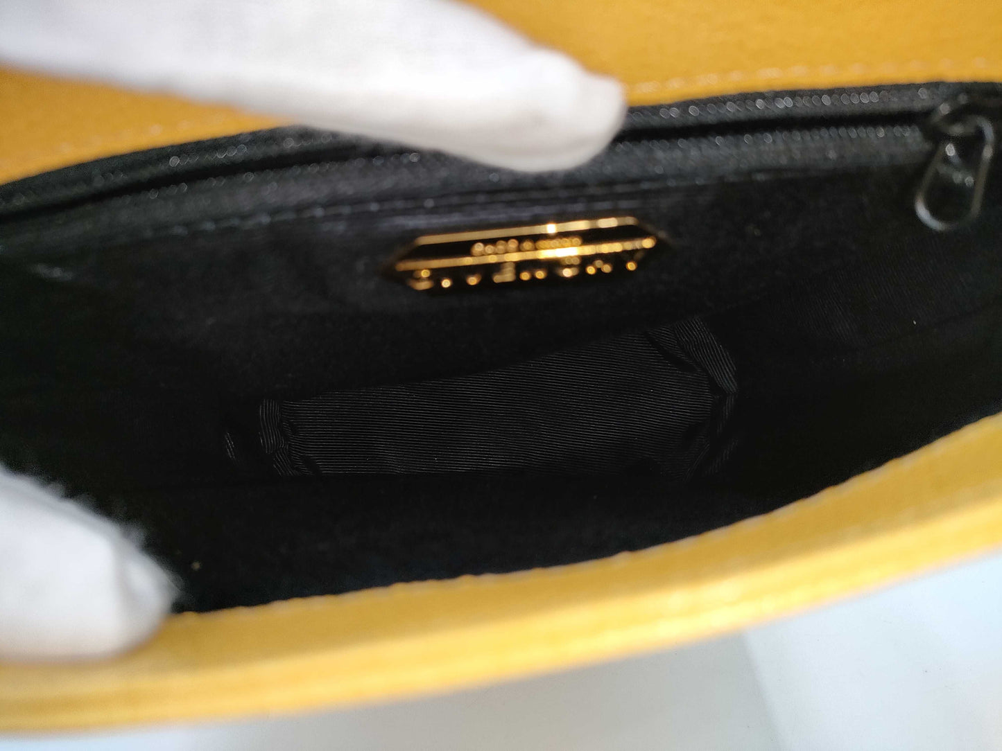 GIVENCHY Leather Shoulder Bag Yellow Shoulder Bag