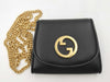 GUCCI Marmont Blondie 0416 Black Chain Wallet Shoulder Bag