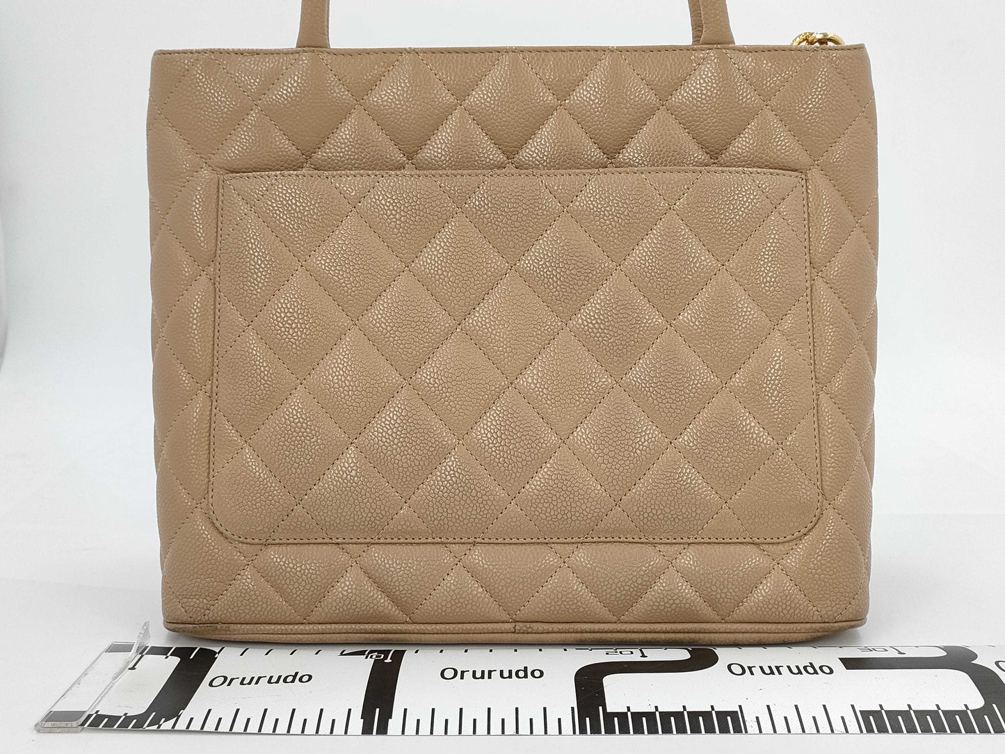 CHANEL Caviar Leather Reissue Tote Bag, Beige, G Hardware, Handbag