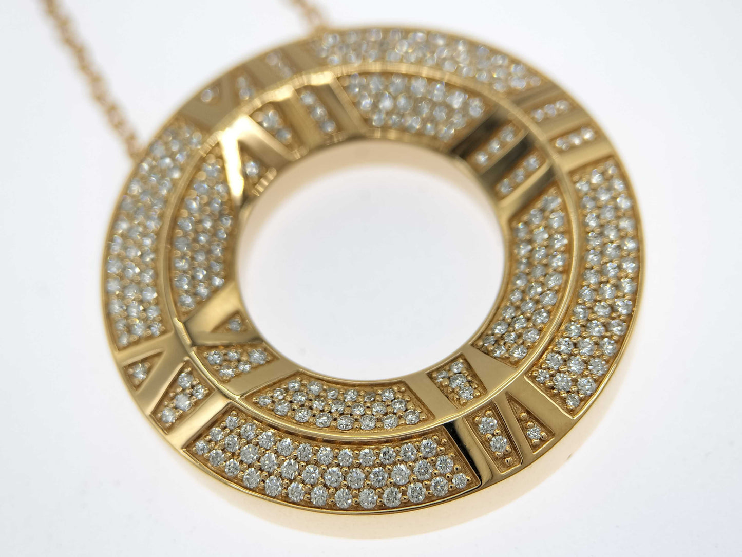 Tiffany & Co. Atlas X Closed Circle Diamond Necklace with 0.57ct Diamond, PG and Au750, 17.9g