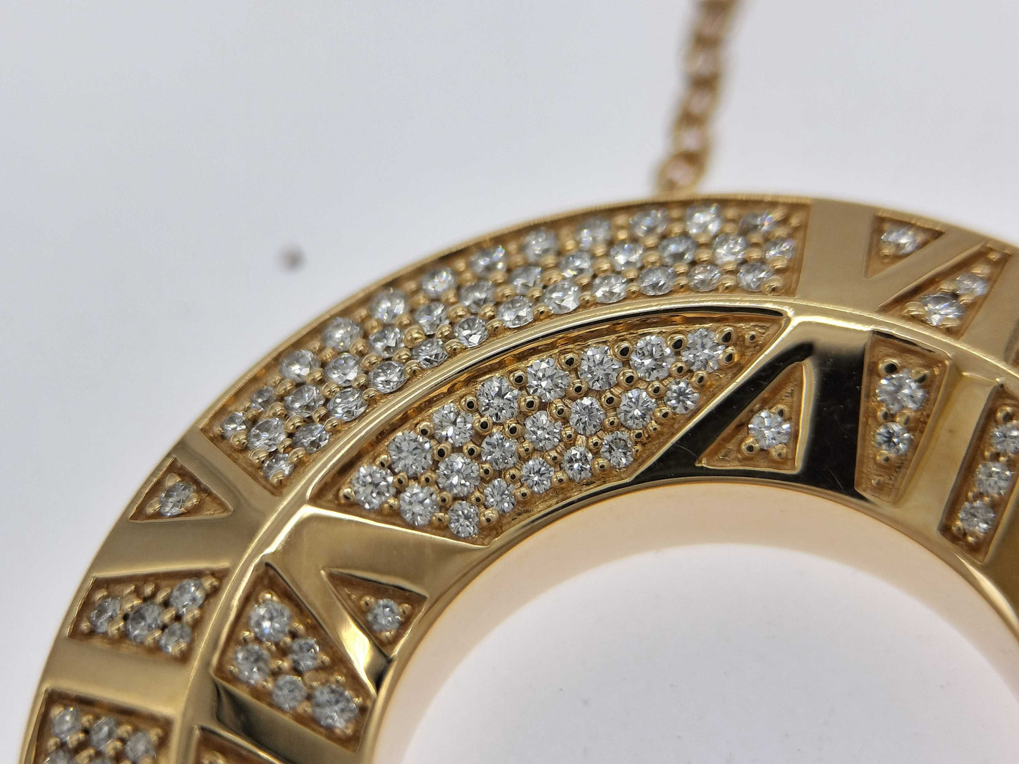 Tiffany & Co. Atlas X Closed Circle Diamond Necklace with 0.57ct Diamond, PG and Au750, 17.9g