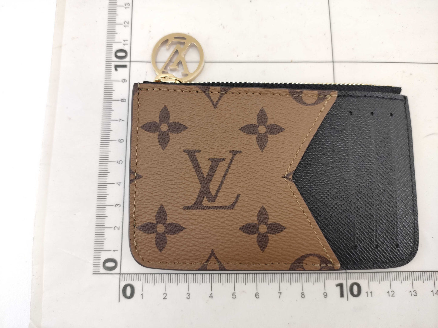 LOUIS VUITTON Monogram Reverse Porte Carte Romy Card Case M81912 Coin Case