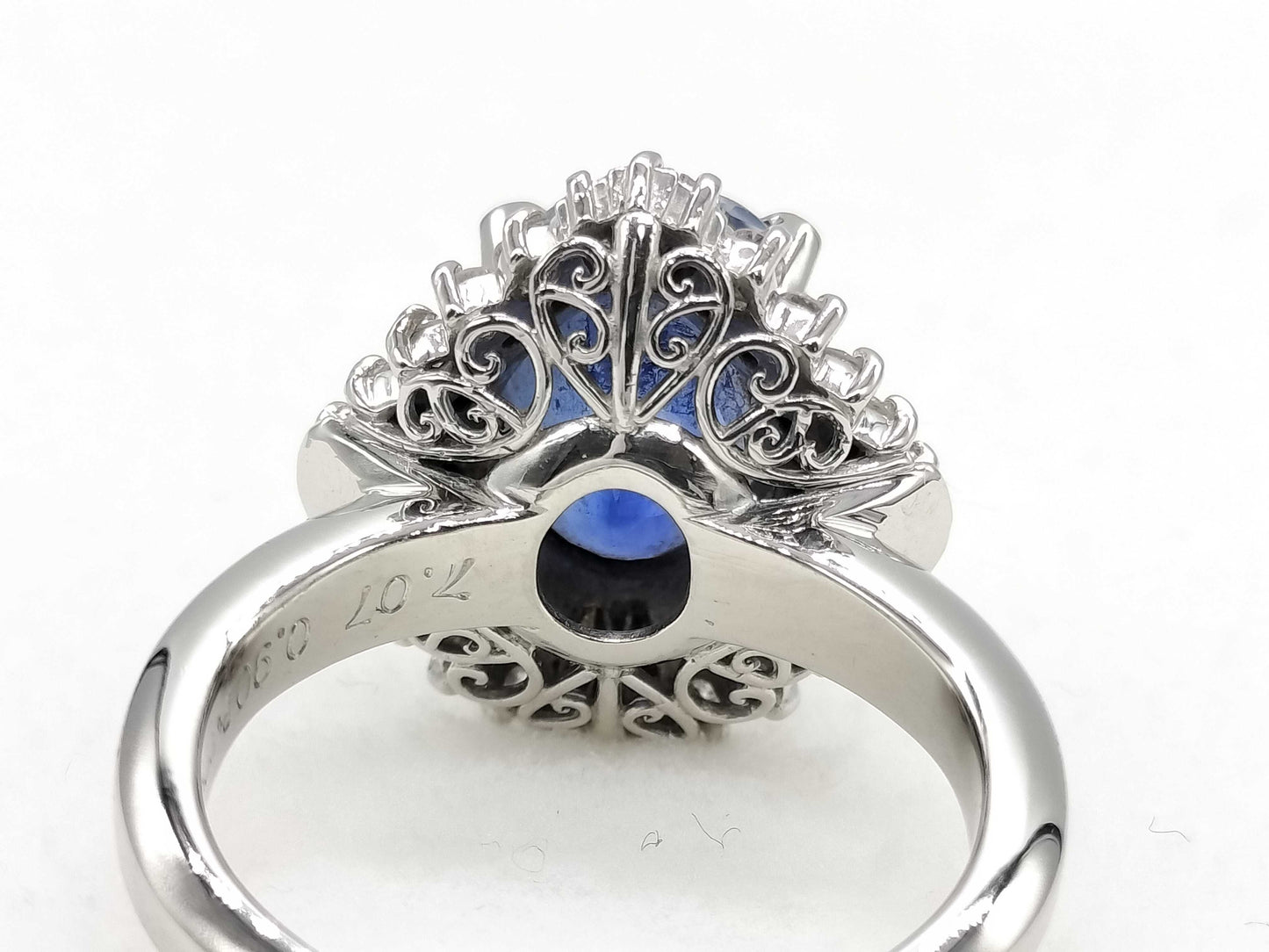 S7.07ct D0.90ct PT900 14.0g Ring
