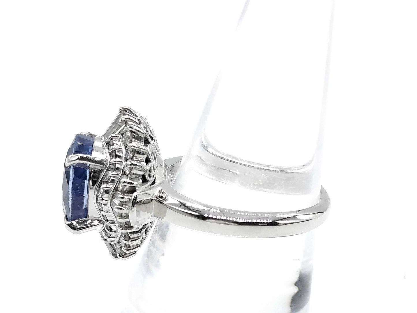 S7.07ct D0.90ct PT900 14.0g Ring