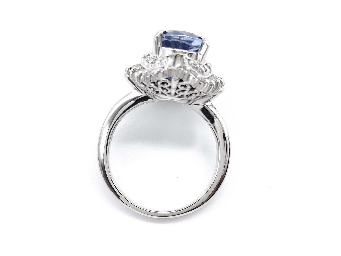 S7.07ct D0.90ct PT900 14.0g Ring
