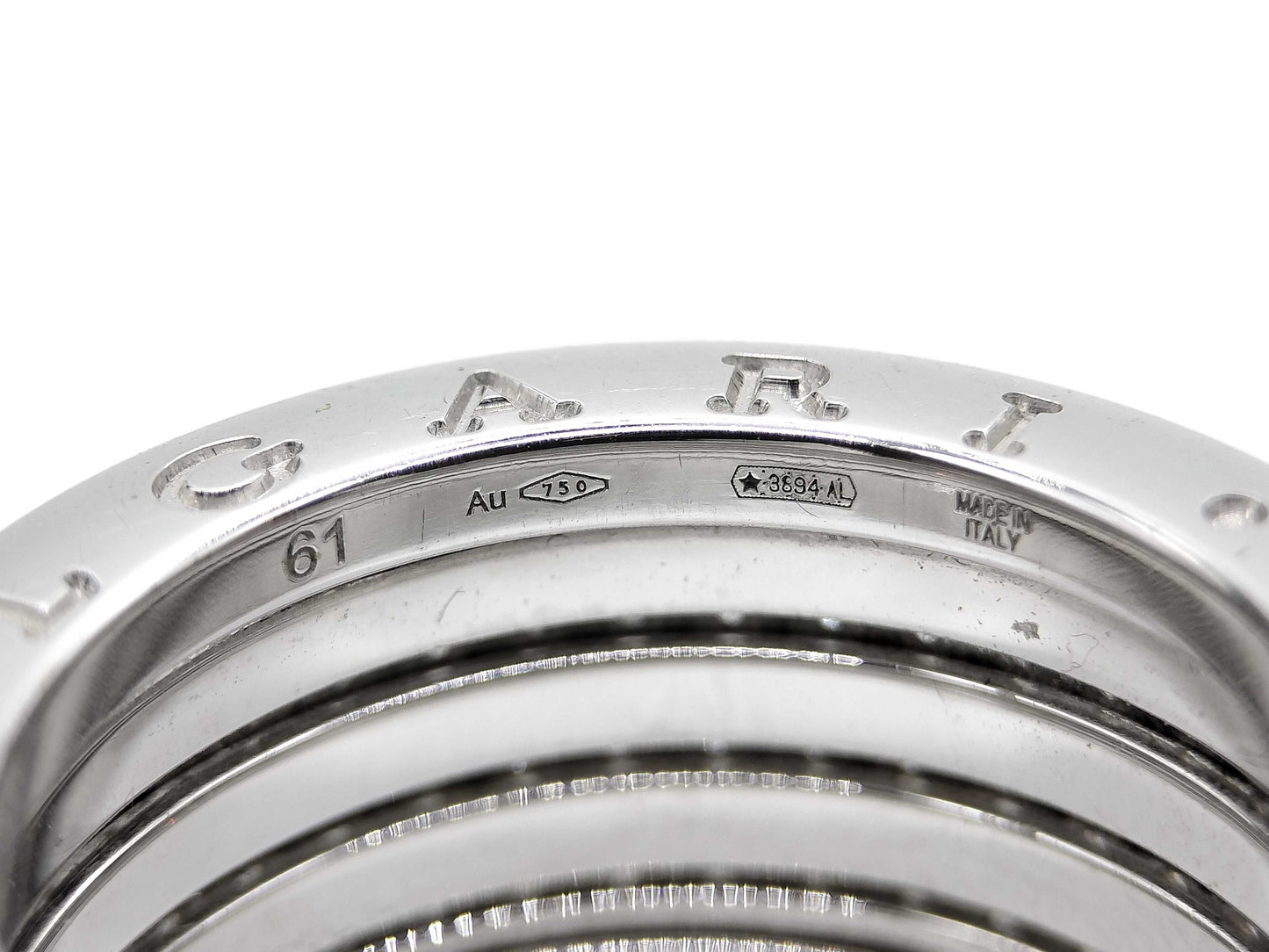 BVLGARI 20th Anniversary B.zero1 #61 Diamond WG Au750 21.2g Ring