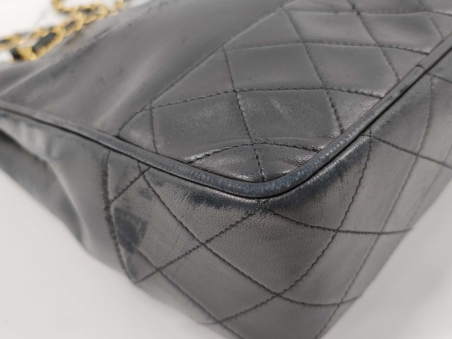 CHANEL Lambskin Chain Tote Bag
