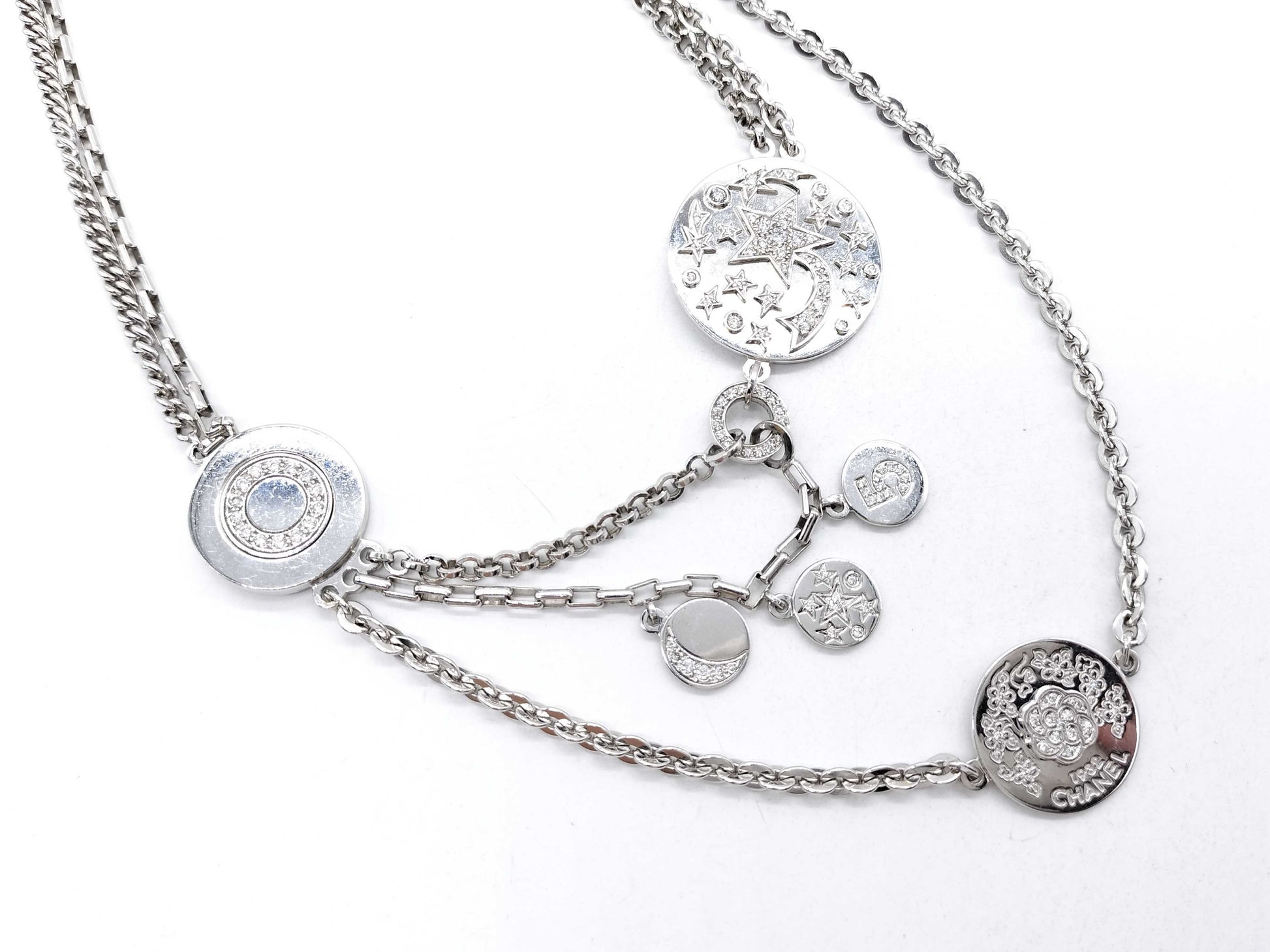 CHANEL Icon Collection Diamond WG 750 78.6g Necklace