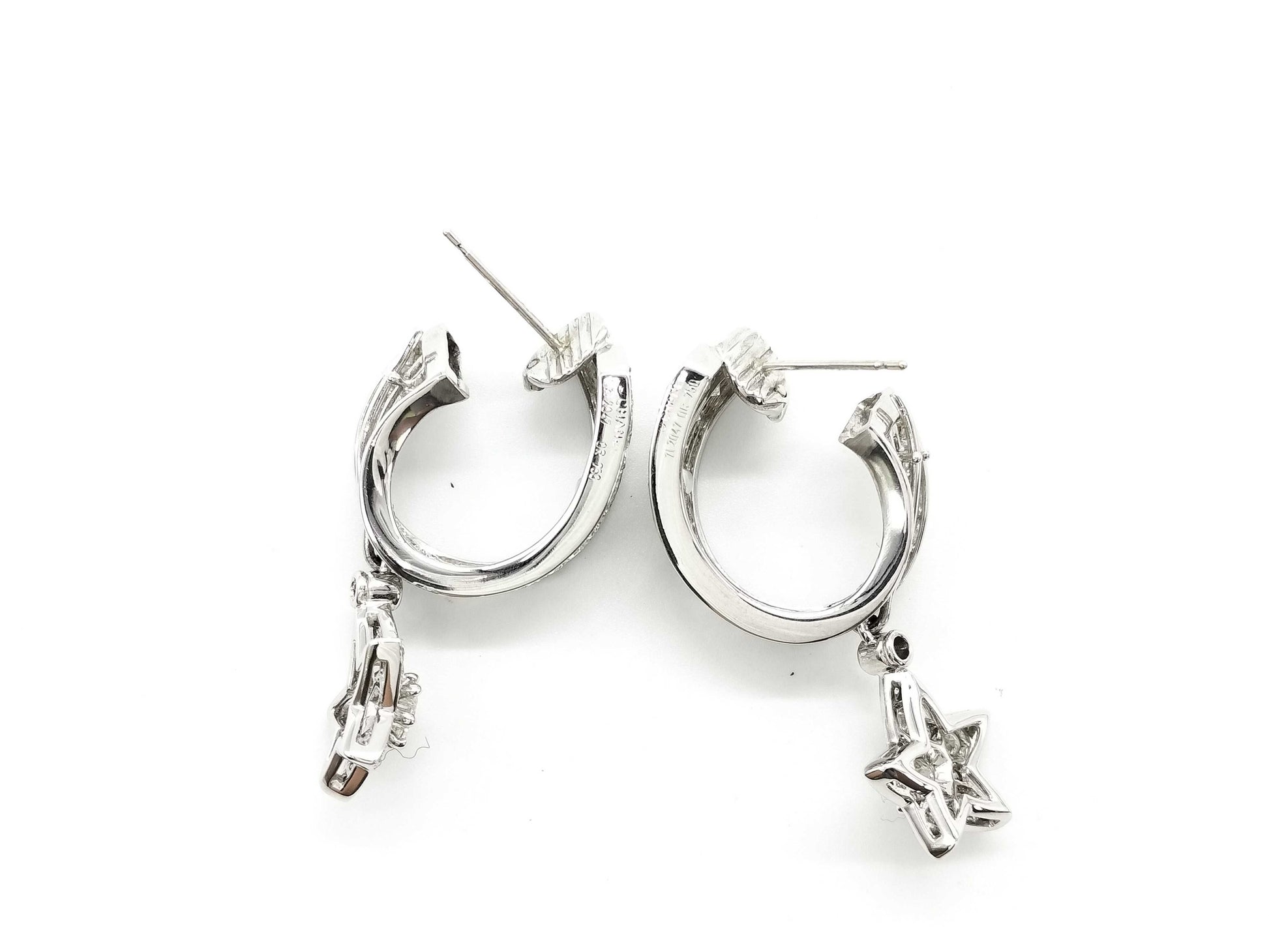 CHANEL Comet Pave Diamond WG 750 18.5g Earrings