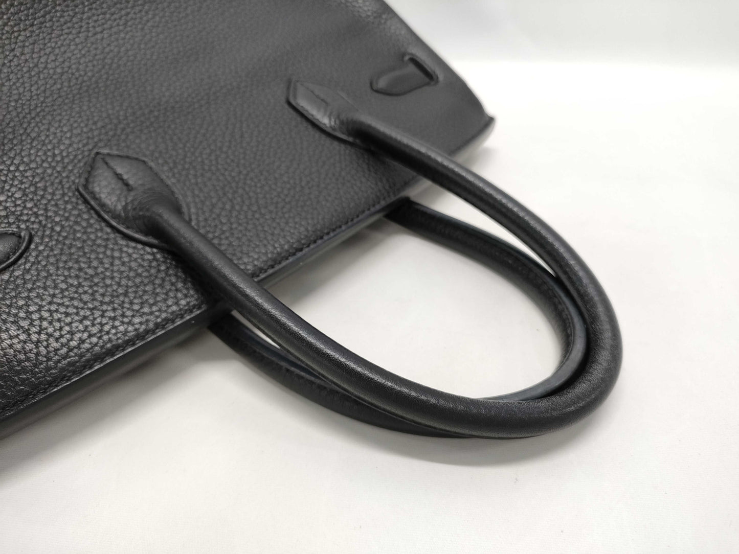 HERMES Birkin 30 Togo/Black/□Q Stamp/GD Hardware Handbag