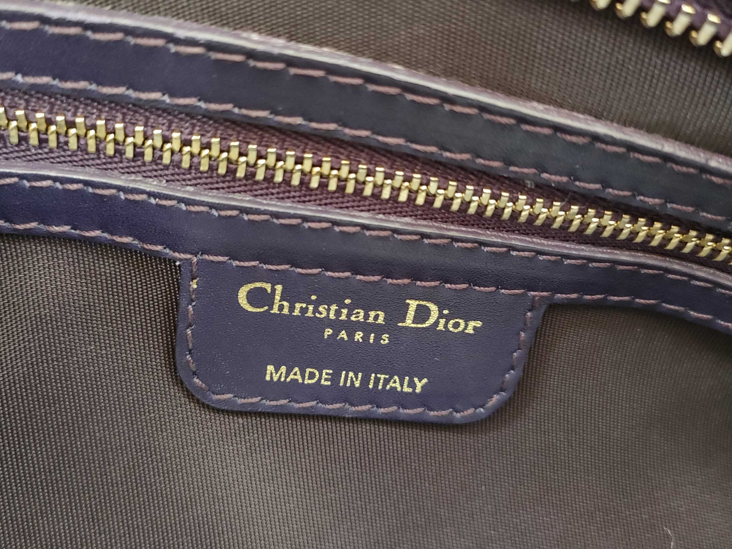 Dior Lady/PVC Canvas/Purple Handbag