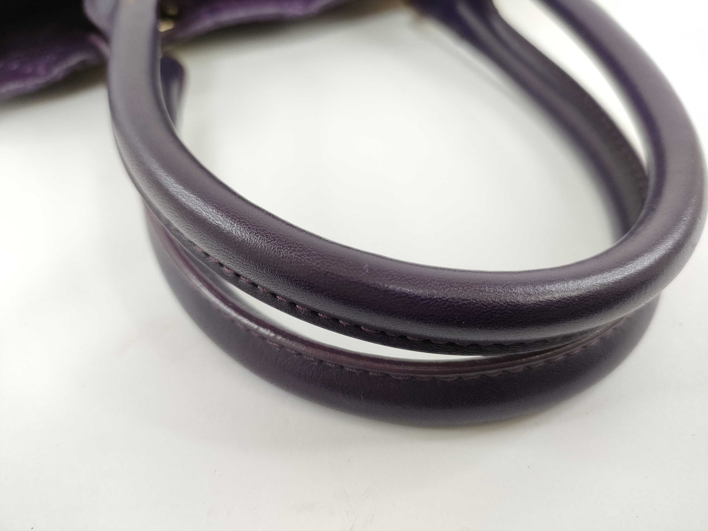 Dior Lady/PVC Canvas/Purple Handbag