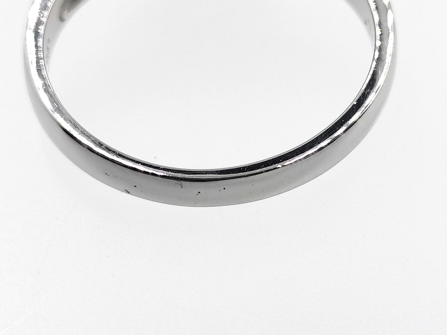 E0.77ct D0.35ct Pt900 5.1g Ring