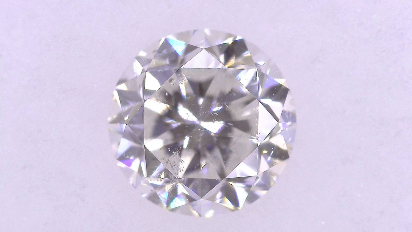 0.615ct F SI-2 POOR/GD/FR MEDIUM BLUE NATURAL 5.15-5.20X3.44mm Loose Diamond