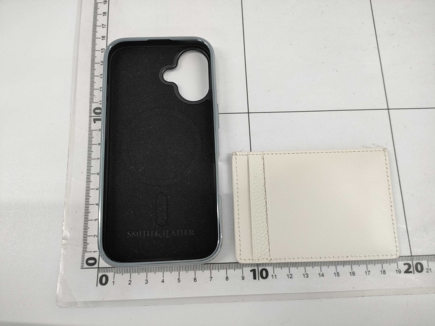 Smith & Leather Smartphone Case/Pass Case 2-Piece Set Card Case/Pass Case/Business Card Holder