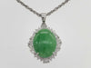 8.15ct Jadeite D0.65ct Pt900/850 12.2g Necklace