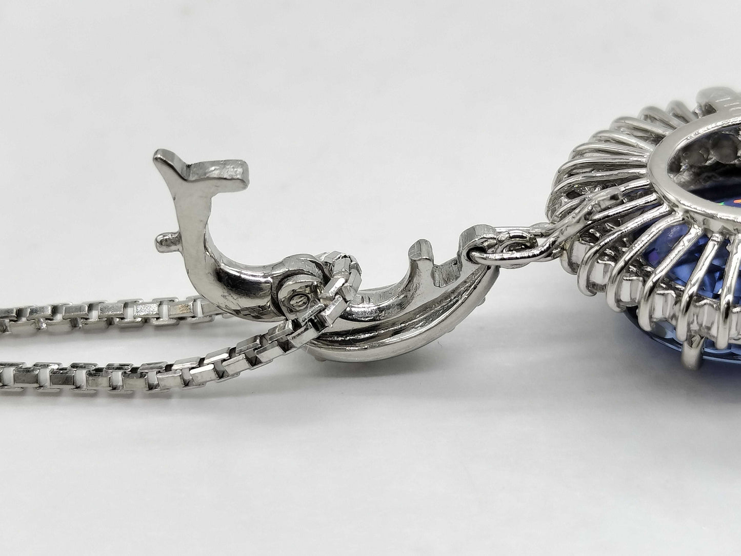 S10.82ct D1.18ct/0.15ct Pt900/Pt850 21.1g Necklace