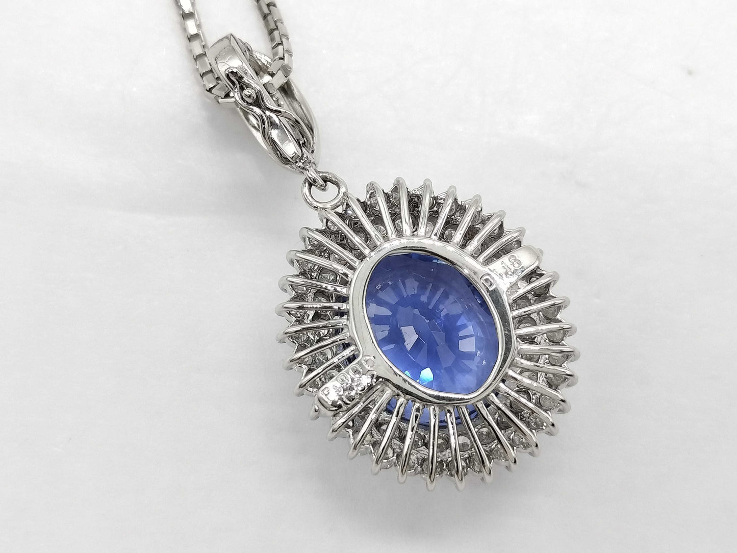 S10.82ct D1.18ct/0.15ct Pt900/Pt850 21.1g Necklace