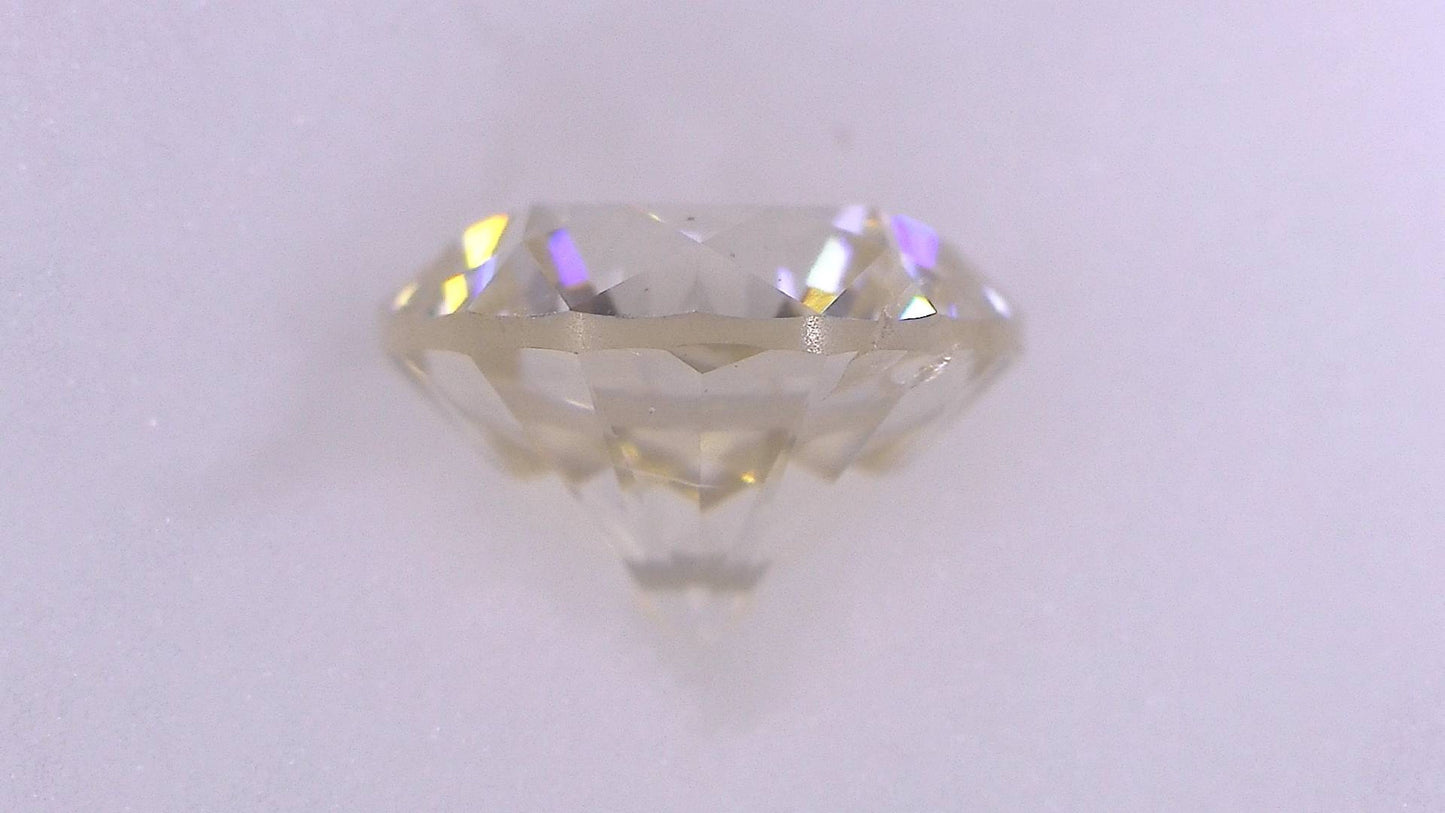 0.688ct UNDER N)VERY LIGHT BROWN SI-2 FAIR/GOLD/GOLD FAINT NATURAL 5.35-5.38X3.72mm Loose Diamond