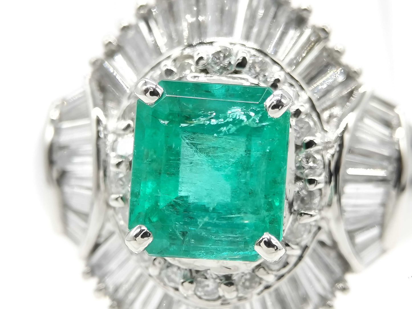 E1.27ct D0.90ct PT900 8.5g Ring