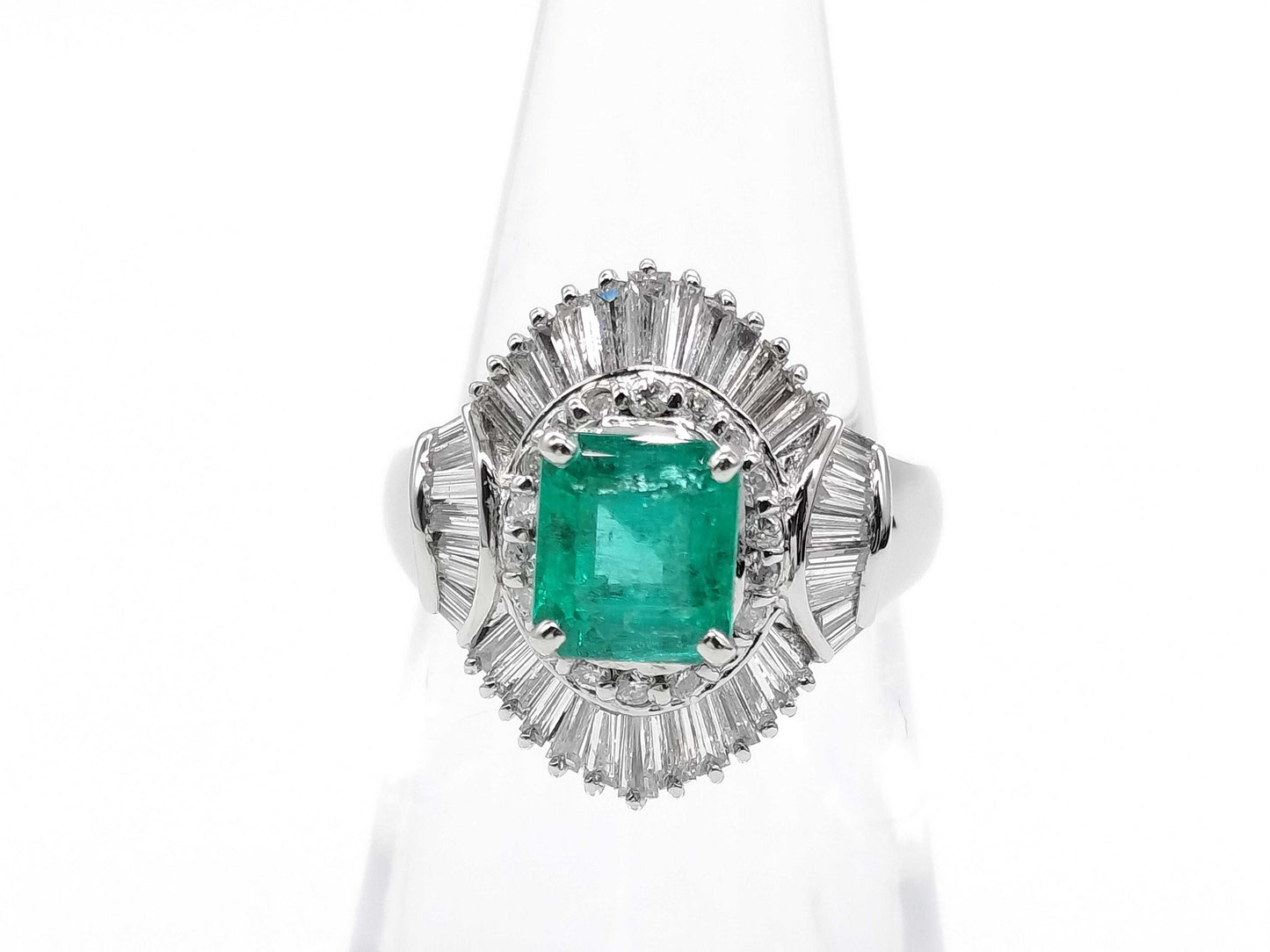 E1.27ct D0.90ct PT900 8.5g Ring