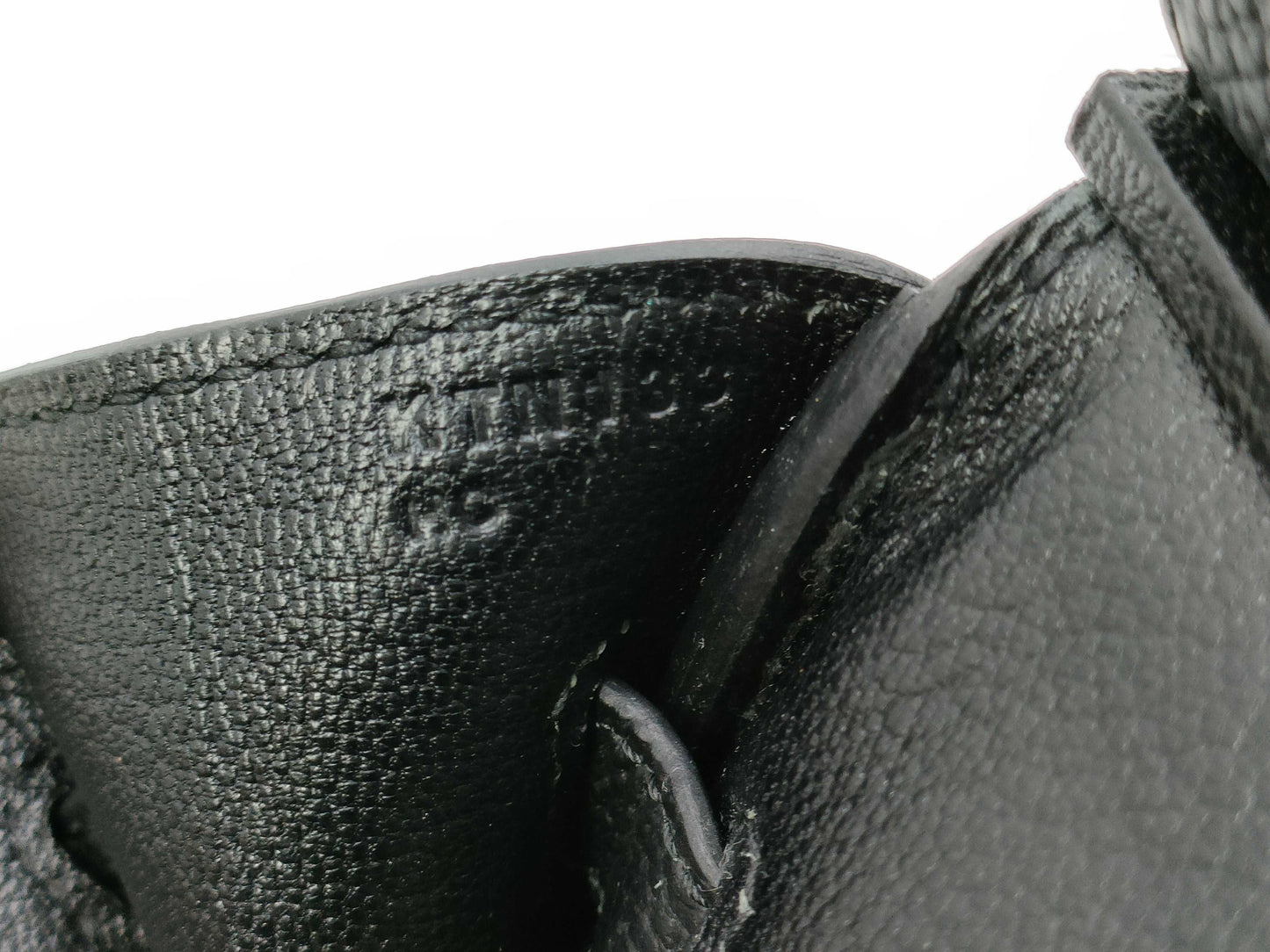 HERMES Birkin 30 Togo Noir Handbag with Matte Silver Hardware and K Stamp