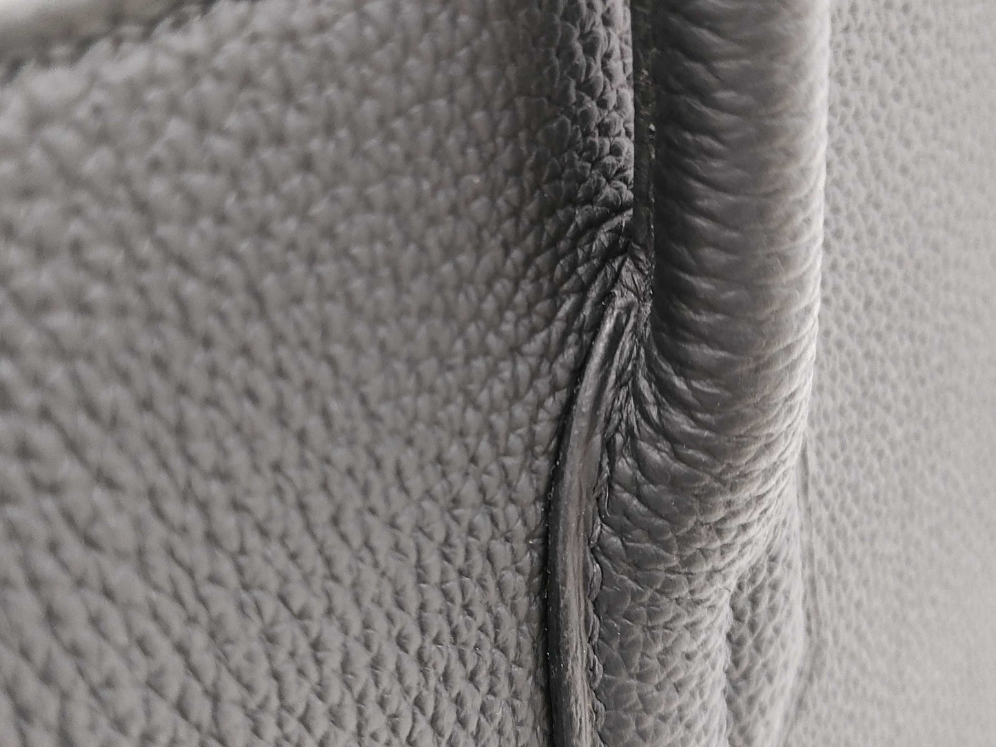 HERMES Birkin 30 Togo Noir Handbag with Matte Silver Hardware and K Stamp