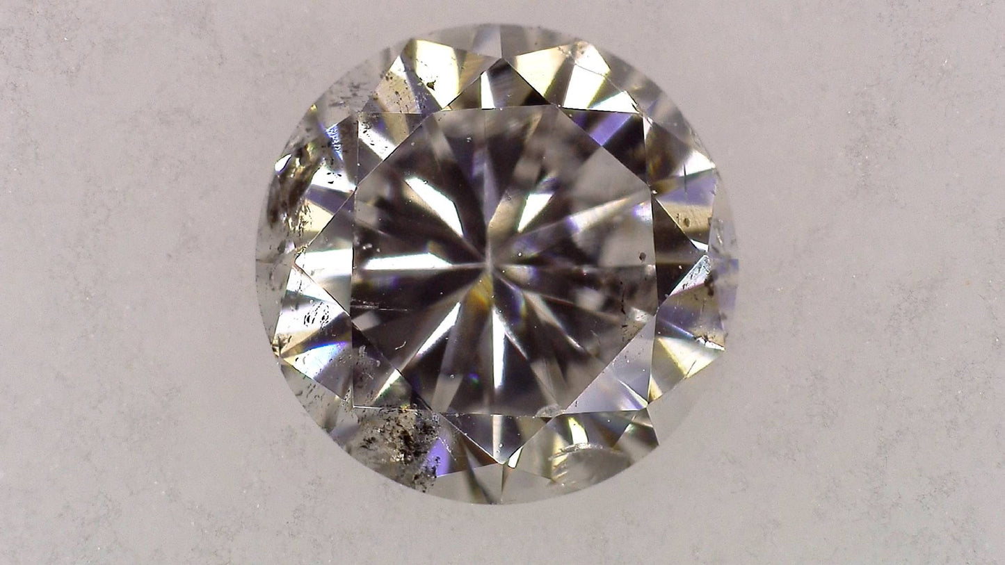 0.345ct H I-1 GOOD/GD/FR NONE NATURAL 4.46-4.52X2.76mm Loose Diamond