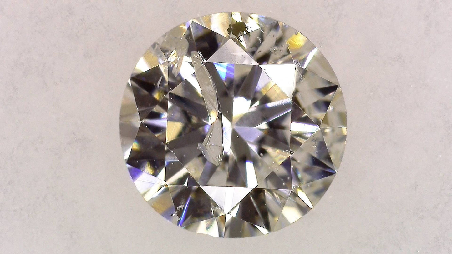 0.725ct I I-1 FAIR/GOLD/GOLD STRONG BLUE NATURAL 5.52-5.62X3.58mm Loose Diamond
