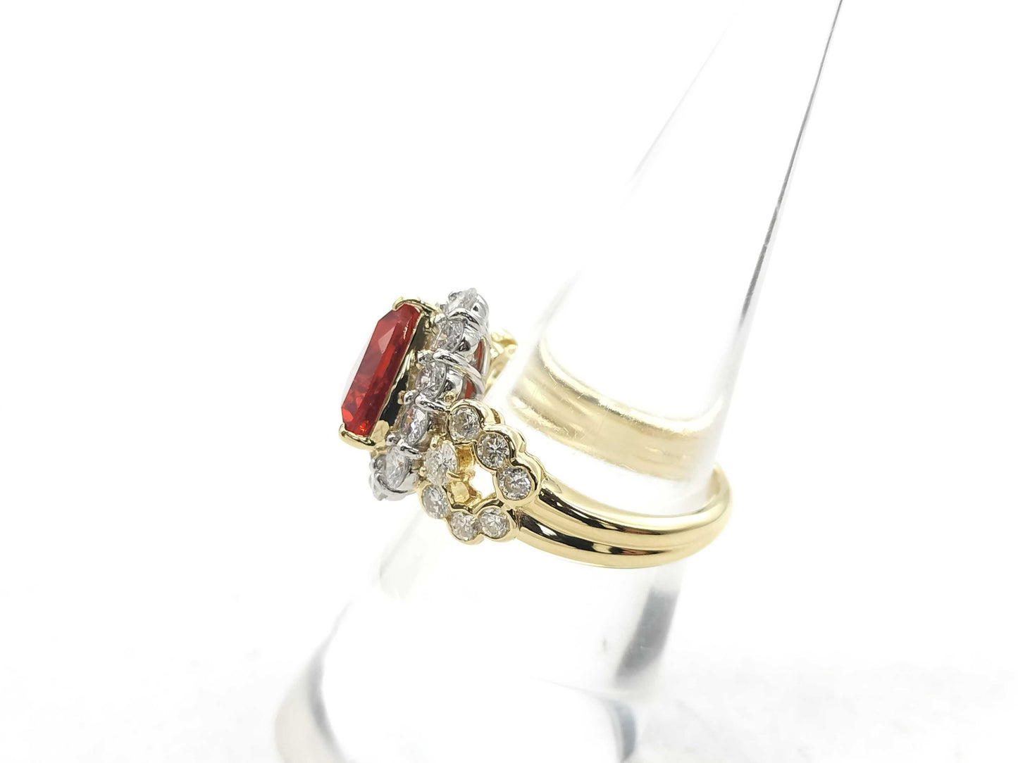 FOP 1.64ct D 1.70ct K18/Pt900 9.0g Ring