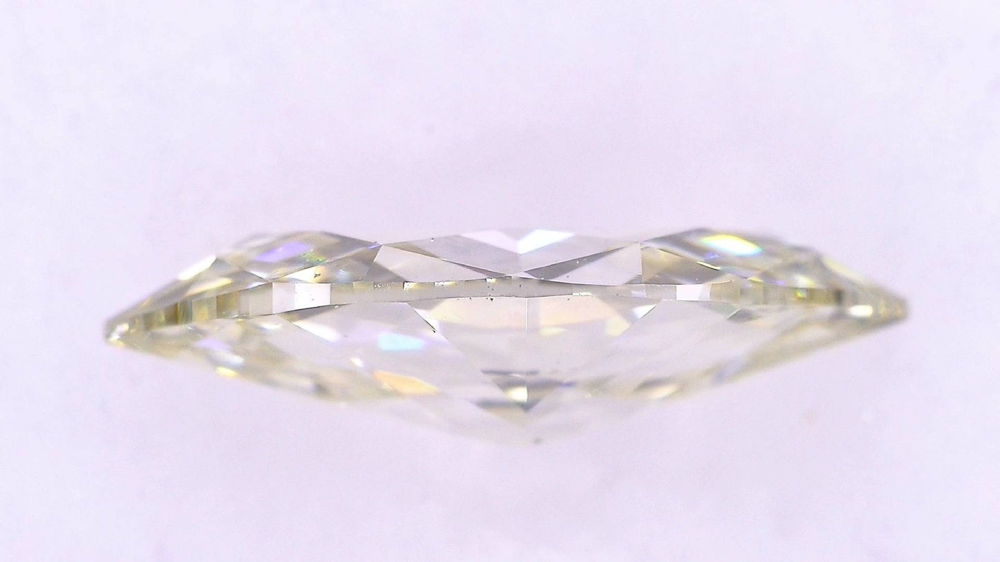 0.878ct UNDER N) VERY LIGHT BROWNISH YELLOW SI-1 ****/GD/GD FAINT NATURAL 10.10-5.10X2.71mm MQ Loose Diamond